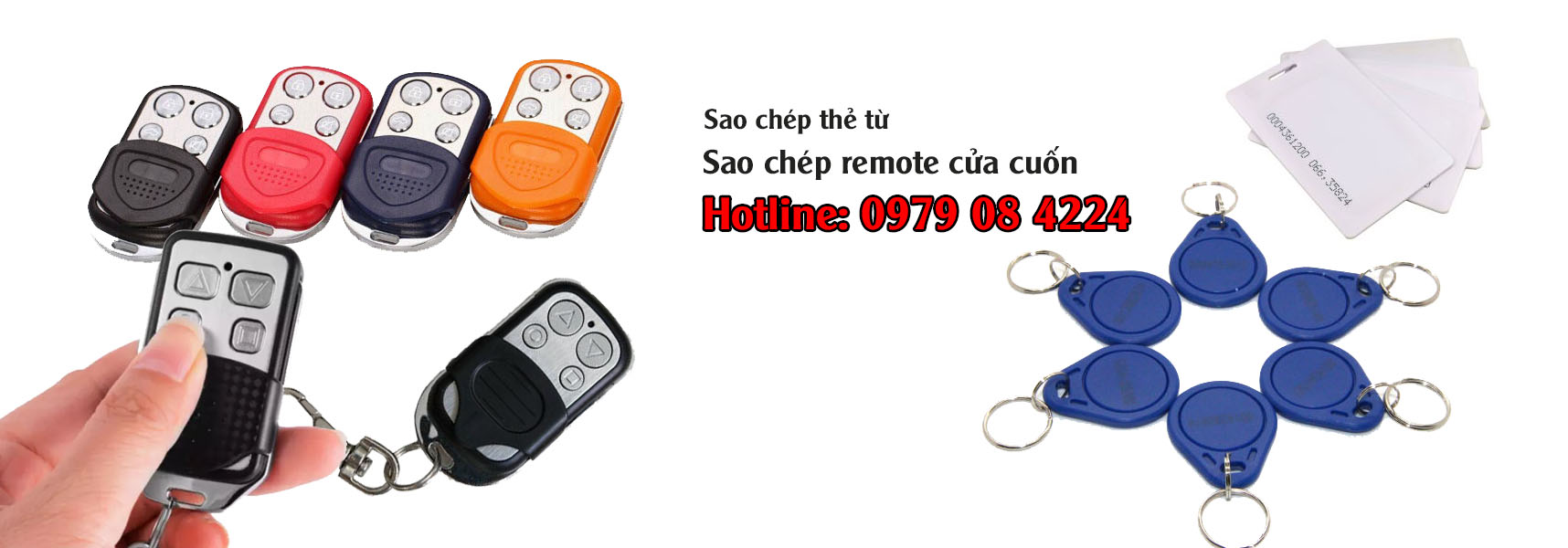 Sao chép thẻ từ, remote cửa cuốn Trí Đức