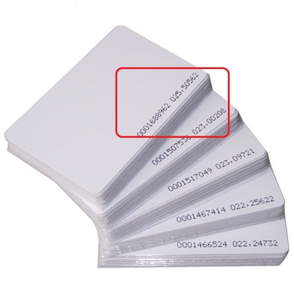 Thẻ từ loại card trắng hình chữ nhật